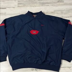 Nike Vintage Ole Miss Rebels Pullover Jacket Size XL